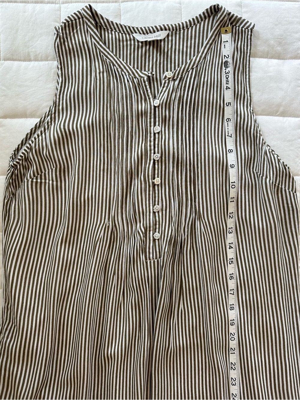Like New Garnet Hill Sleeveless Shirt Dress in size Medium - Picture 5 of 8